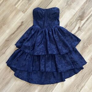 Elegant Navy Blue Homecoming Dress
